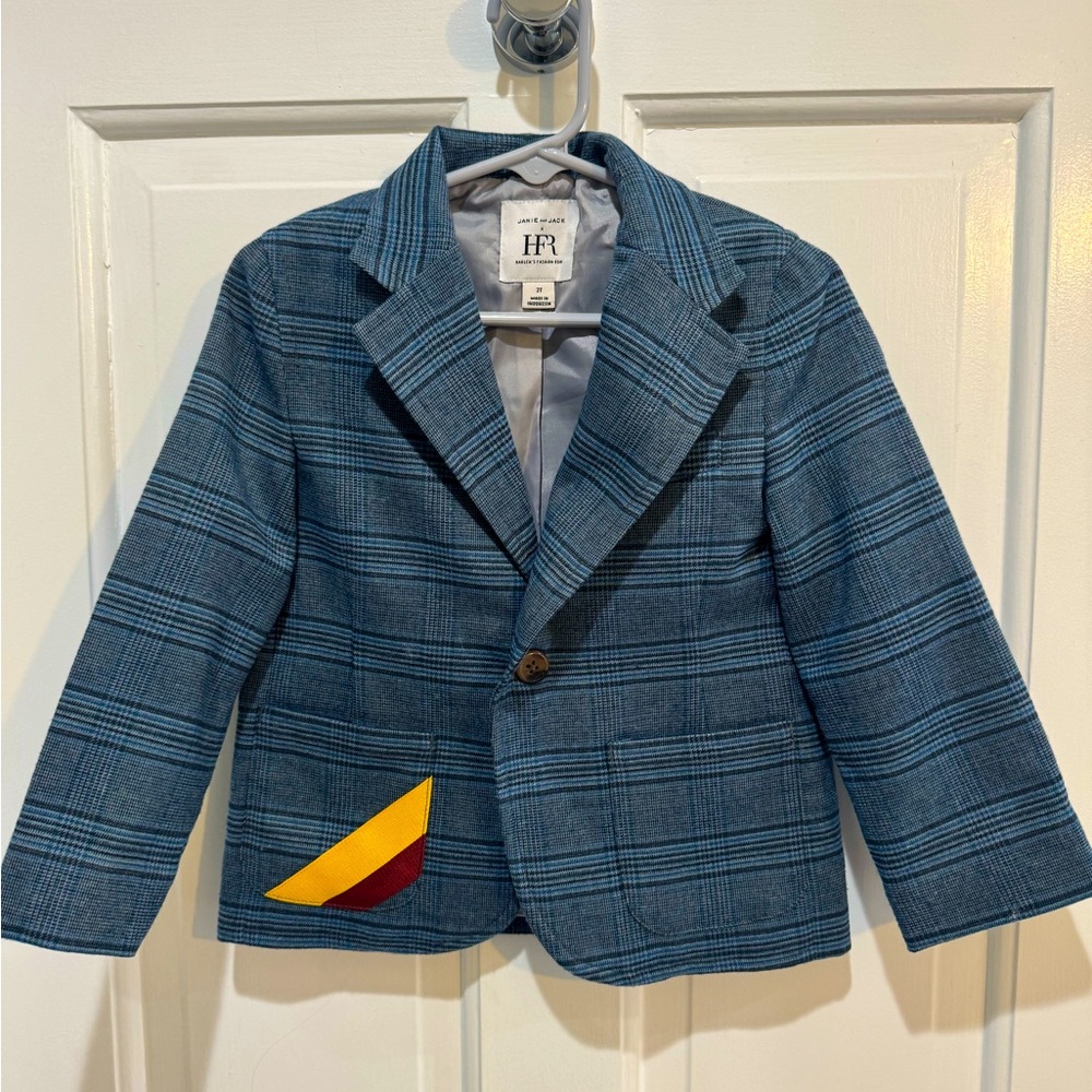 Janie and Jack x Harlem’s Fashion Row plaid blazer in 2t. EUC